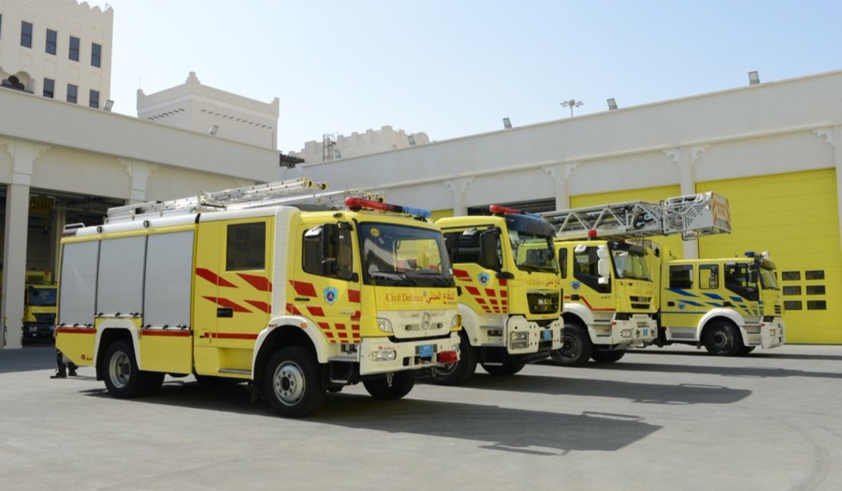 Civil Defense Controls Minor Fire in Industrial Area After Missile Interception